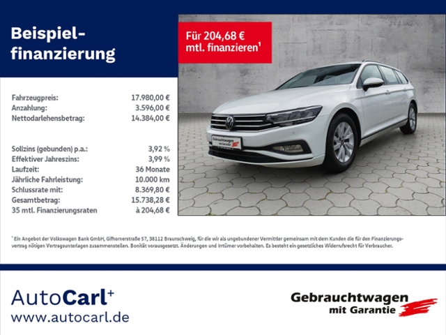 Passat Variant Basis 2.0TDI DSG/Navi/RFK/3-Zonen