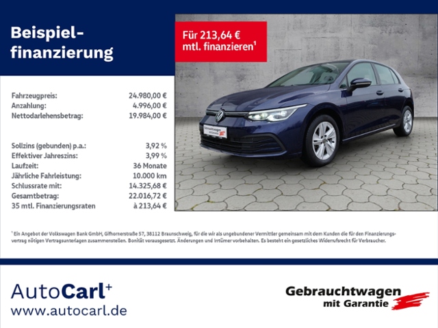 Golf VIII Life 2.0 TDI DSG STH/PANO/IQ.LIGHT KLI